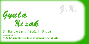 gyula misak business card